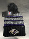 NFL ‘47 Baltimore Ravens Purple And Black Knit Beanie