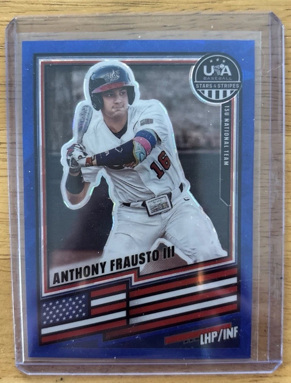 ANTHONY FRAUSTO III 2026 Panini Stars & Stripes Prizm BLUE PRIZM /99