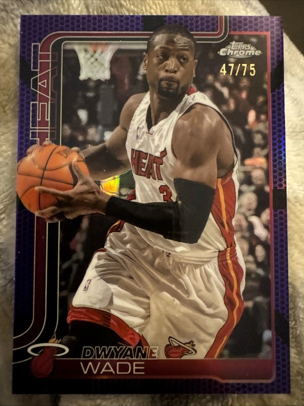 2025-26 Topps Chrome #241 Dwyane Wade Purple Refractor /75