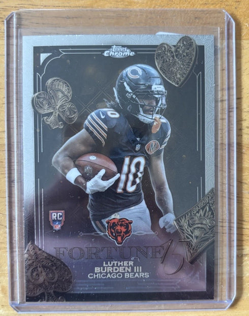 2025 Topps Chrome Luther Burden III Fortune 15 RC Chicago Bears