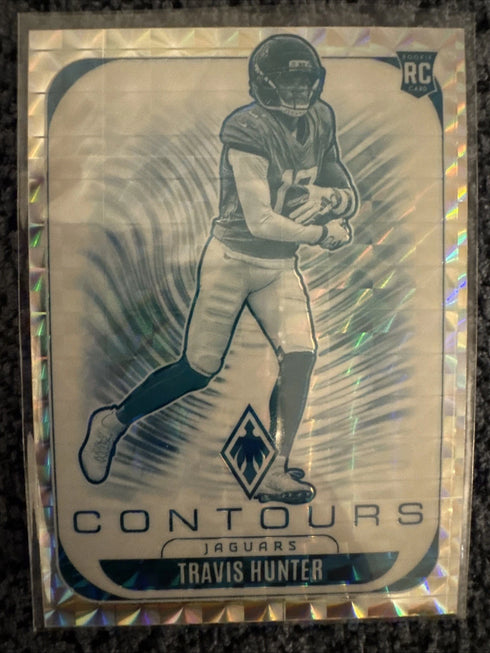 2025 Panini Phoenix - Contours Travis Hunter #15 Silver Pyramids /299 (RC)