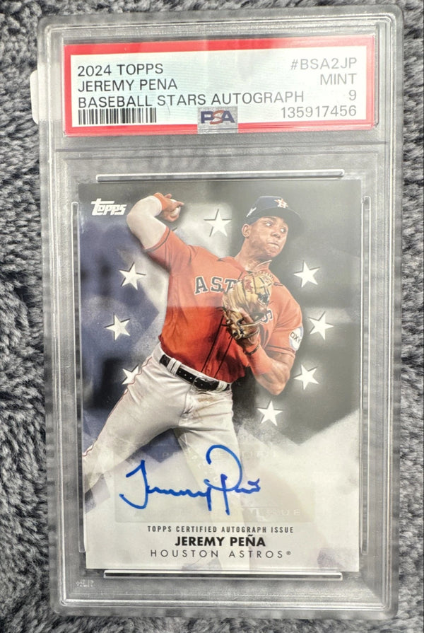 2024 Topps Jeremy Pena Baseball Stars Auto # BSA2JP PSA 9