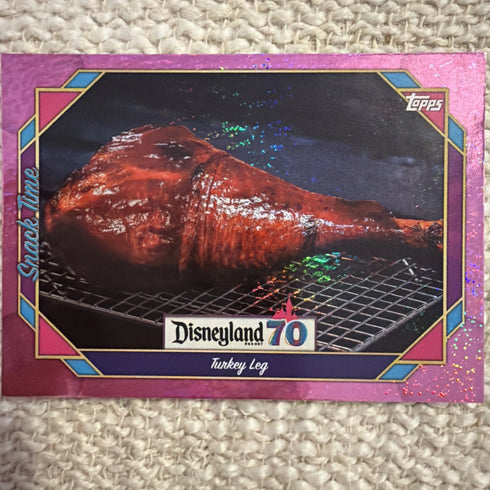 Topps Disneyland 70th Anniversary Pink Glitter Turkey Leg #103