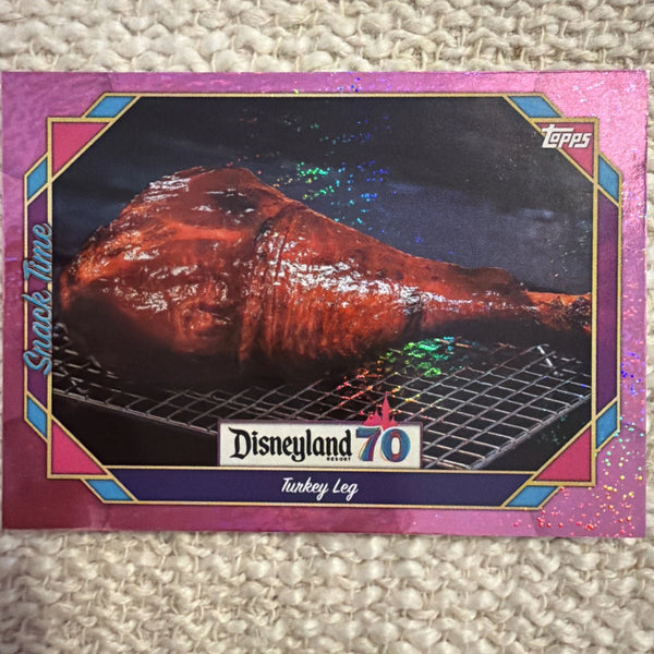 Topps Disneyland 70th Anniversary Pink Glitter Turkey Leg #103