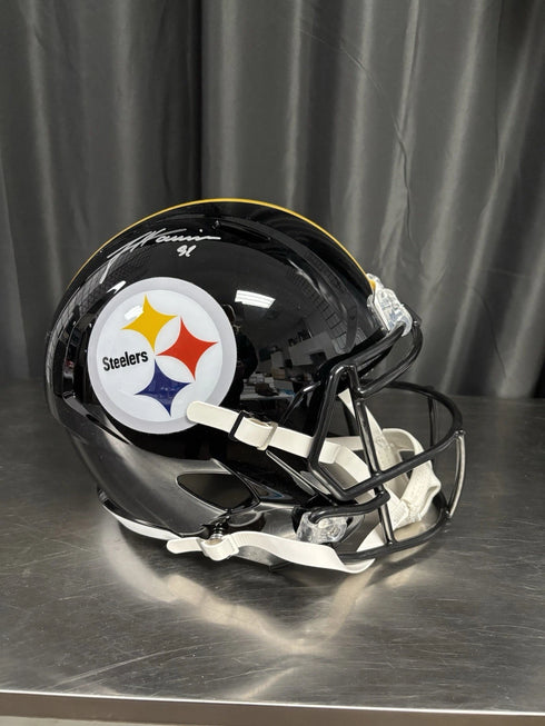 Steelers James Harrison Signed Speed Full Size Replica Helmet Beckett COA