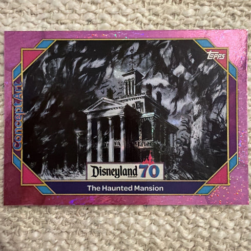 2025 Topps Disneyland 70th Anniversary The Haunted Mansion Pink Shimmer #124