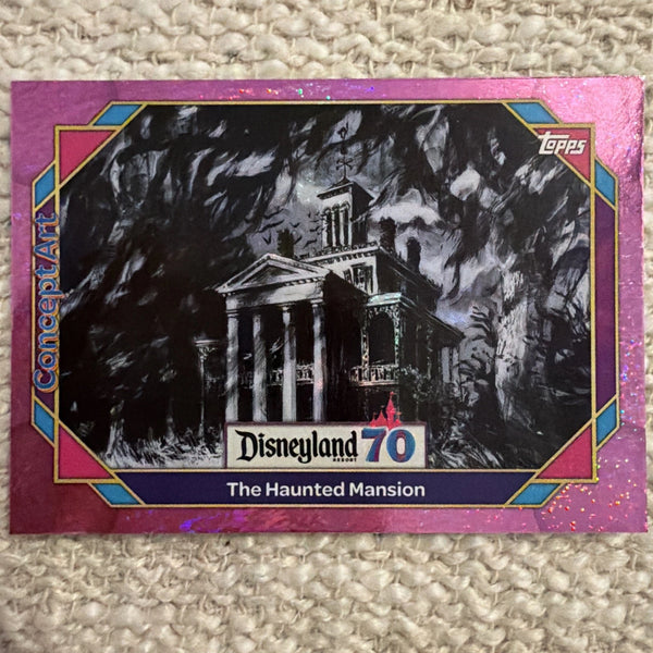 2025 Topps Disneyland 70th Anniversary The Haunted Mansion Pink Shimmer #124