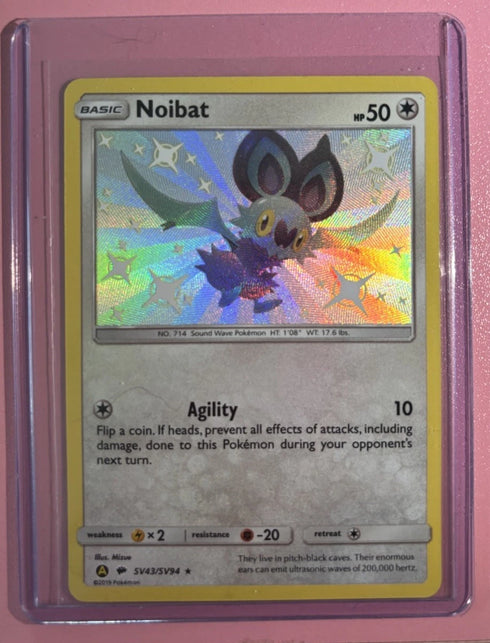 2021 Hidden Fates Noibat #Sv43/Sv94 Shiny Vault Holo Ultra Rare Mint