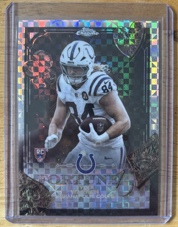 2025 TOPPS CHROME TYLER WARREN FORTUNE-15 REFRACTOR ROOKIE-Colts