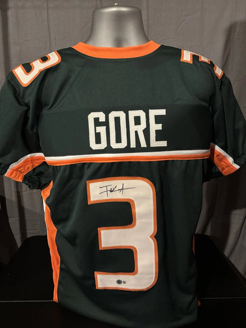 Miami Hurricanes Frank Gore Signed Custom Jersey Beckett COA