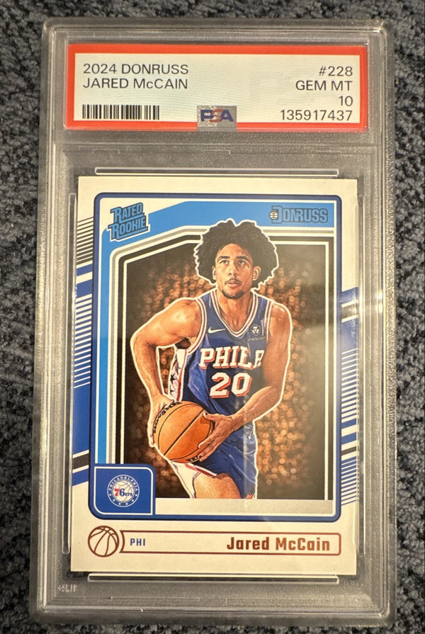 2024-25 Panini Donruss - Rated Rookie Jared McCain #228 (RC) PSA 10