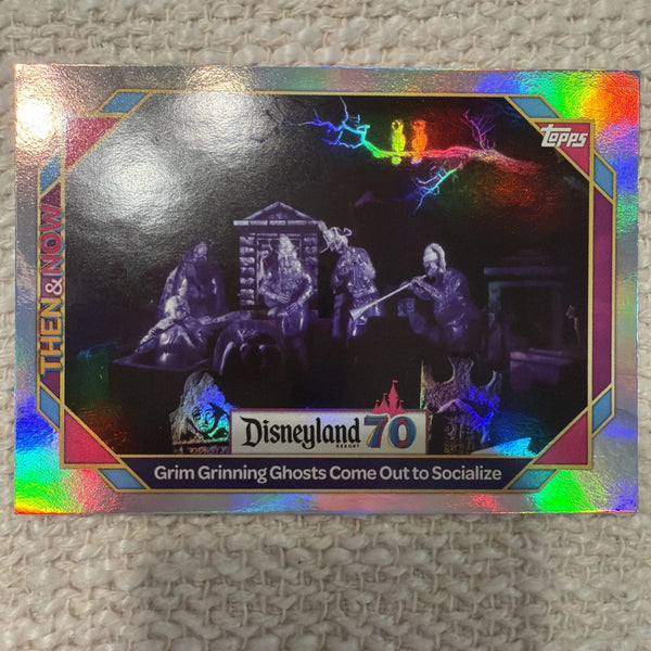 Topps 2025 Disneyland 70th Then & Now Grim Grinning Ghosts #81 Rainbow Refractor