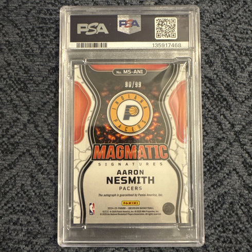 2024 Obsidian Aaron Nesmith Magmatic SIG-EE ORG FLOOD #Ms-ANI PSA 9