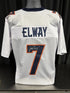 Denver Broncos John Elway Signed Custom White Jersey GTSM COA