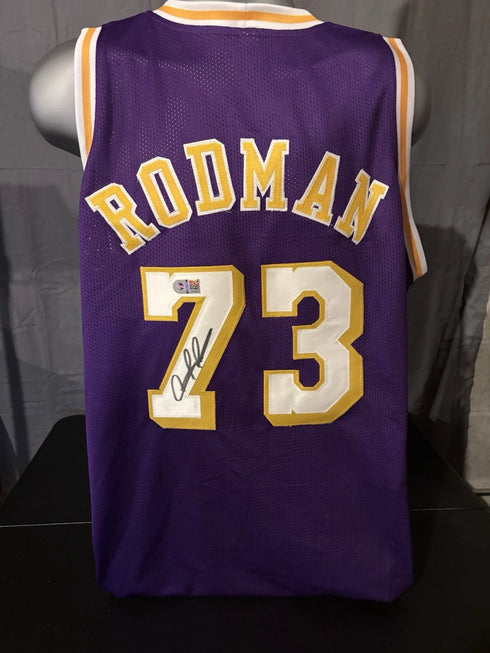 Dennis Rodman Signed Los Angeles Lakers Jersey SWAU COA