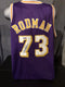 Dennis Rodman Signed Los Angeles Lakers Jersey SWAU COA