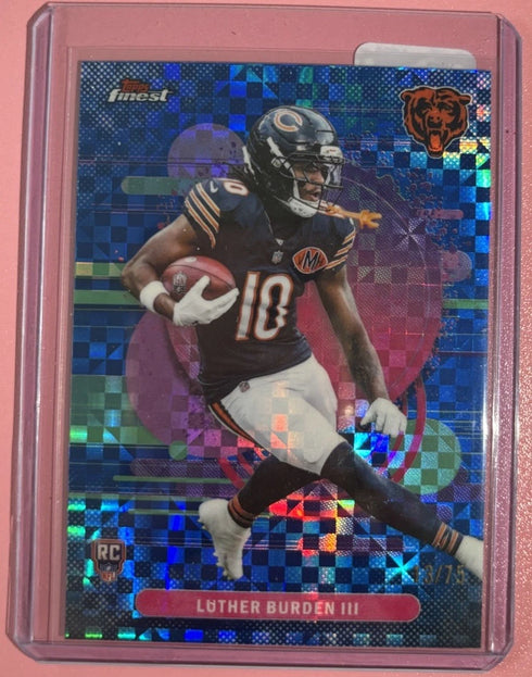 Topps 2025 Finest Performance Luther Burden III #119 Chicago Bears /75 (RC)