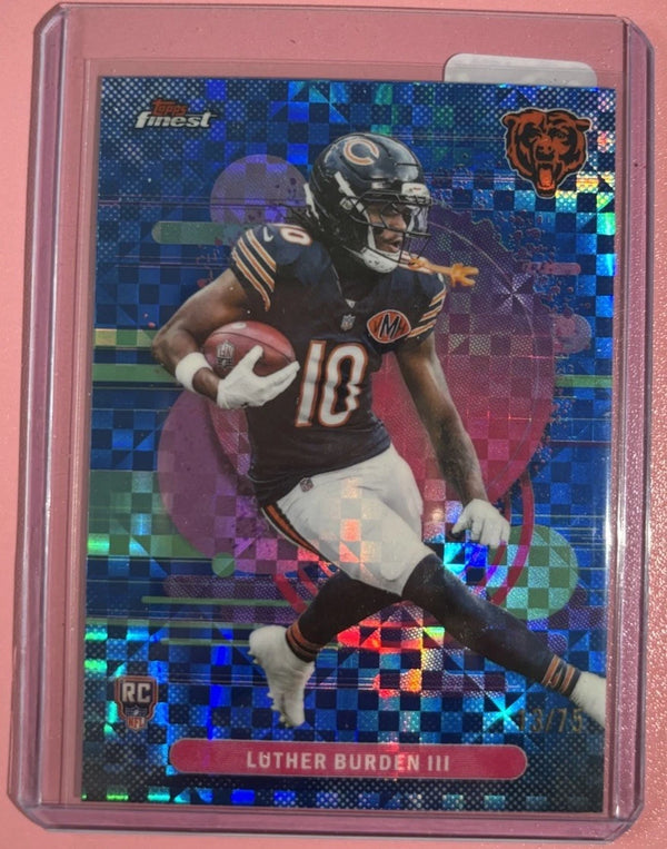 Topps 2025 Finest Performance Luther Burden III #119 Chicago Bears /75 (RC)