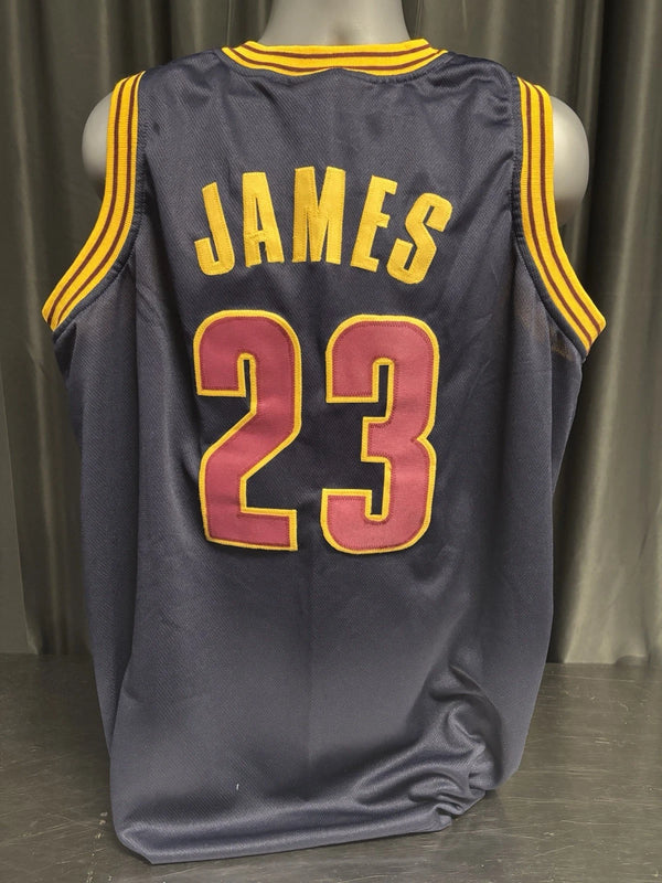 Custom Unsigned LeBron James Blue Jersey XL