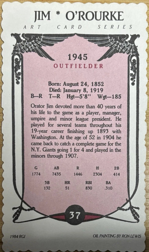 Jim O’Rourke 1984 Art Card Series