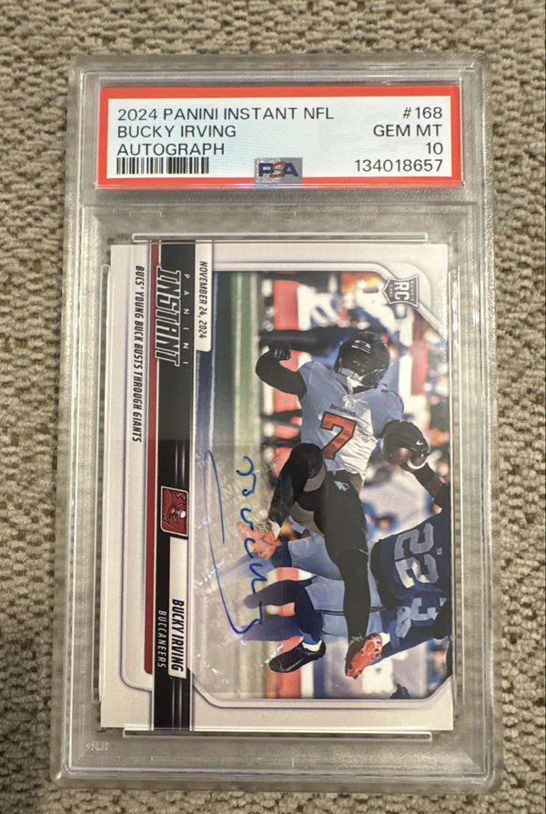 2024 Panini Instant - Bucky Irving #168 /156 (RC) PSA 10