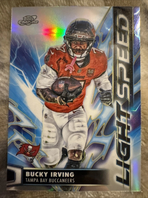 Topps Chrome 2025 Cosmic Bucky Irving Light Speed Insert #LS-22 Buccaneers NFL