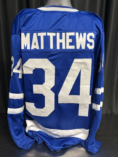 Custom Unsigned Auston Matthews Blue Jersey XL