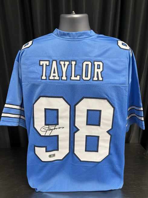 Giants Lawrence Taylor Signed Custom Blue Jersey SWAU