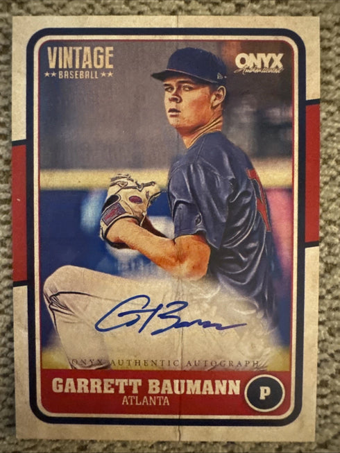 GARRETT BAUMANN 2025 Onyx Vintage #VAGABA Blue Ink On Card Auto
