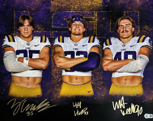 LSU Tigers Zack Weeks West Weeks Whit Weeks Signed 16x20 Photo Beckett