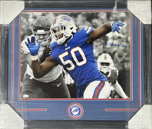 Buffalo Bills Greg Rousseau Signed Framed 16x20 Photo JSA