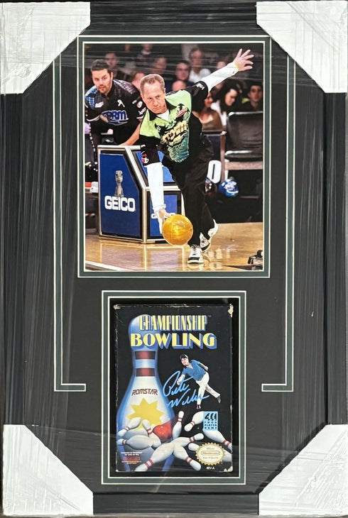 Pete Weber Signed Framed Nintendo Championship Bowling Game With JSA