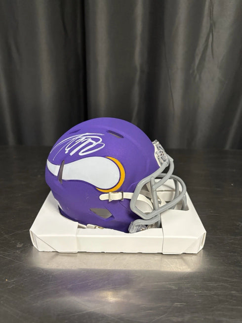 Minnesota Vikings Adrian Peterson Signed Mini Helmet JSA COA