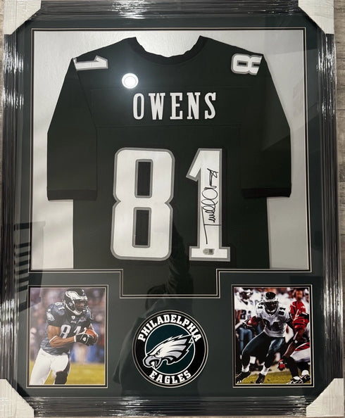Terrell Owens Framed Signed Philadelphia Eagles Jersey SWAU COA