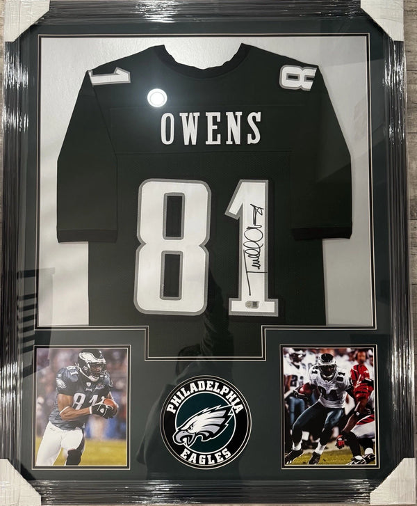 Terrell Owens Framed Signed Philadelphia Eagles Jersey SWAU COA