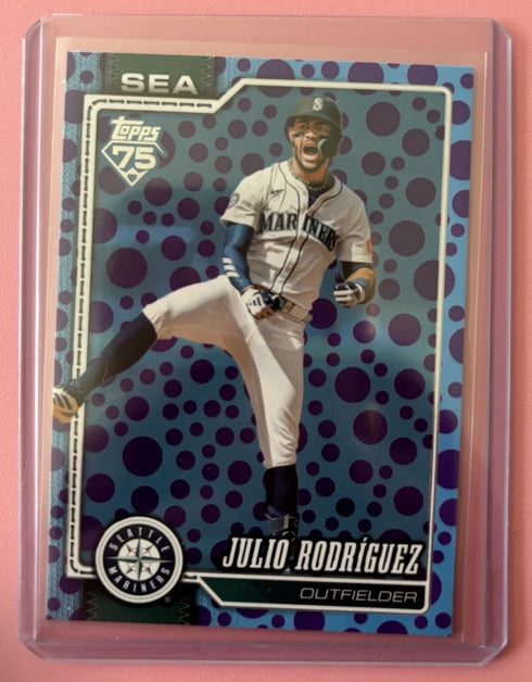 2026 Topps Series 1 Baseball Julio Rodriguez Purple Blue Polka Dots SSP Mariners