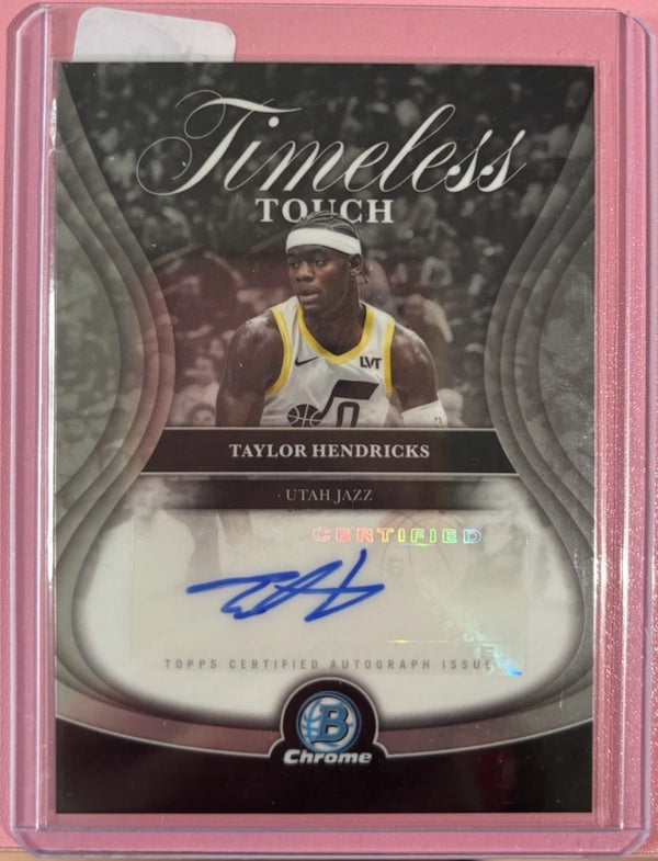 2025-26 Bowman Taylor Hendricks Timeless Touch Signatures Auto #TTA-TH Jazz
