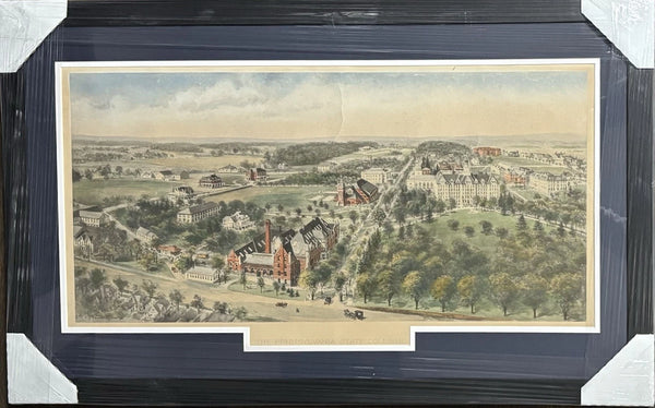 The Pennsylvania State College Framed Lithograph Approx. 23x32