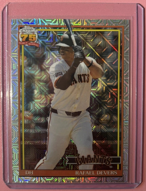 Rafael Devers 1991 Chrome Silver Pack Mojo Refractor 2026 Topps Series 1 Giants
