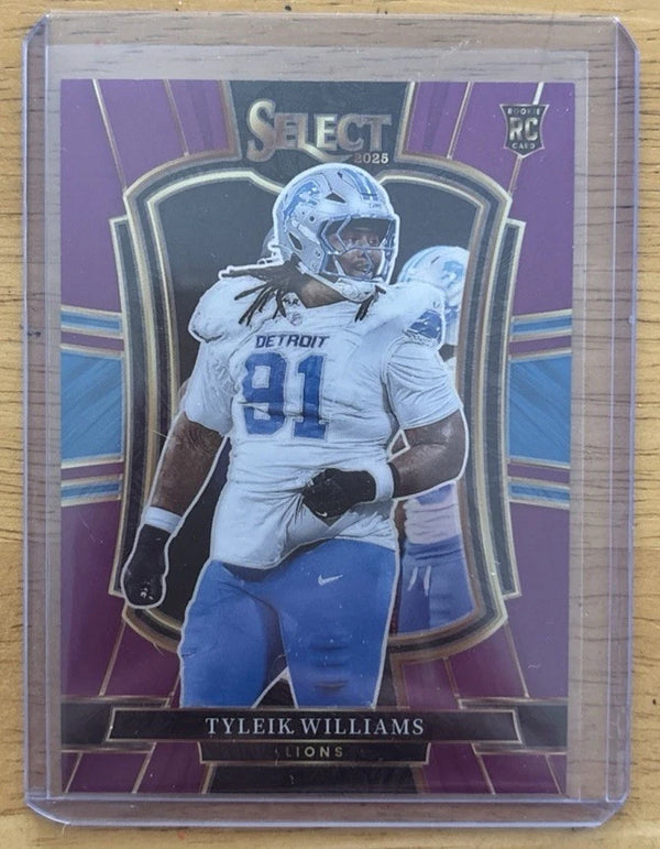 2025 Select Tyleik Williams Premier Level Purple Rookie SP #169 /75 Lions