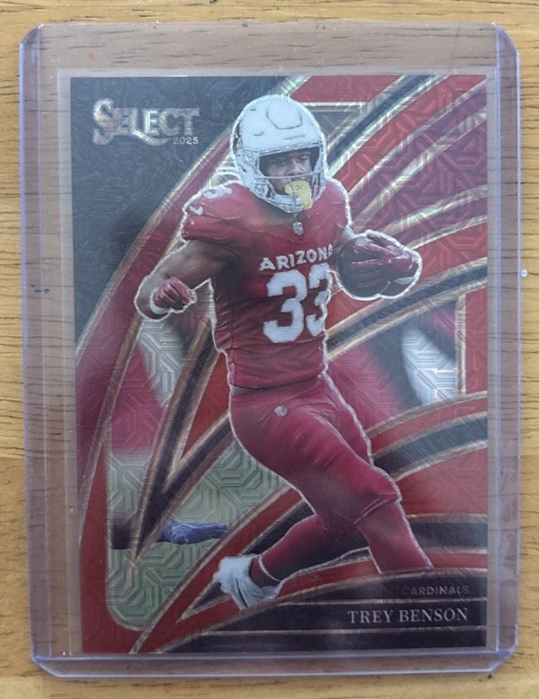 Trey Benson 2025 Panini Select Club Level #224 Red Prizm Arizona Cardinals NFL