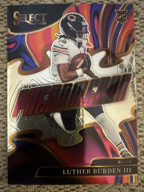 Panini 2025 Select Phenomemon Luther Burden III Rookie Insert Chicago Bears #3