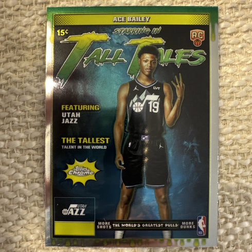 2025-26 Topps Chrome Ace Bailey Tall Tales RC Rookie #TT-23 Jazz