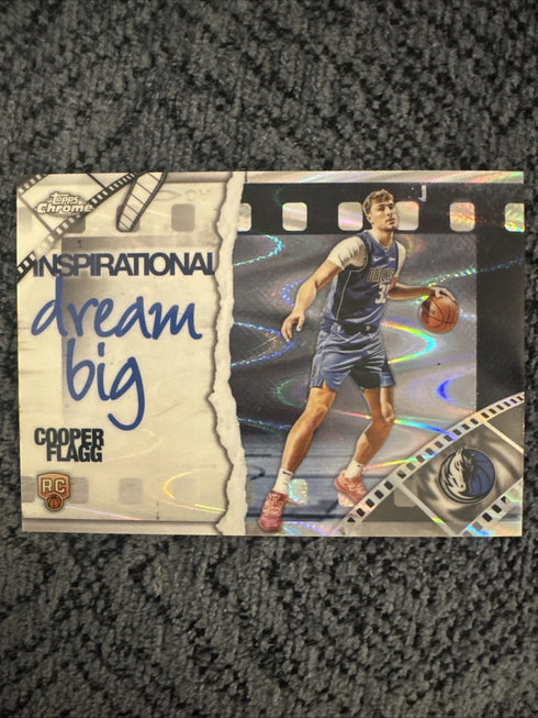2025 Topps Chrome Inspirational Dream Big Ray Wave Parallel Cooper Flagg Rookie