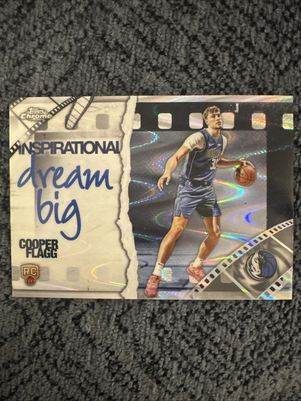 2025 Topps Chrome Inspirational Dream Big Ray Wave Parallel Cooper Flagg Rookie