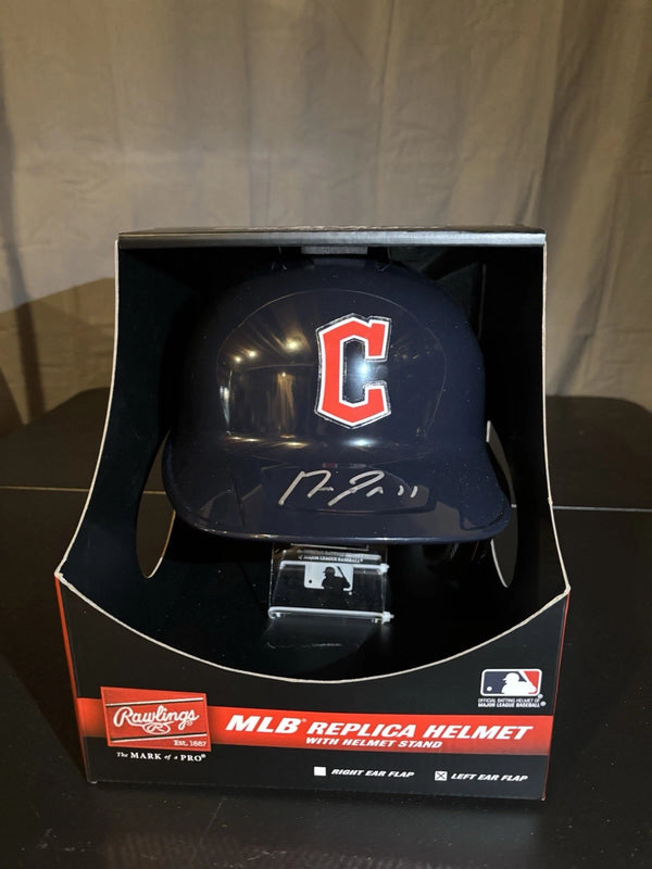 Cleveland Guardians Jose Ramirez Signed MLB Replica FS Helmet PTS COA