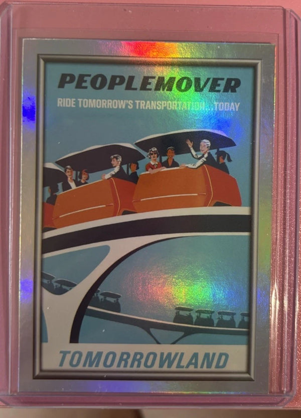 PeopleMover Poster Disneyland 70th Anniversary Topps Card P-5 Rainbow Foil