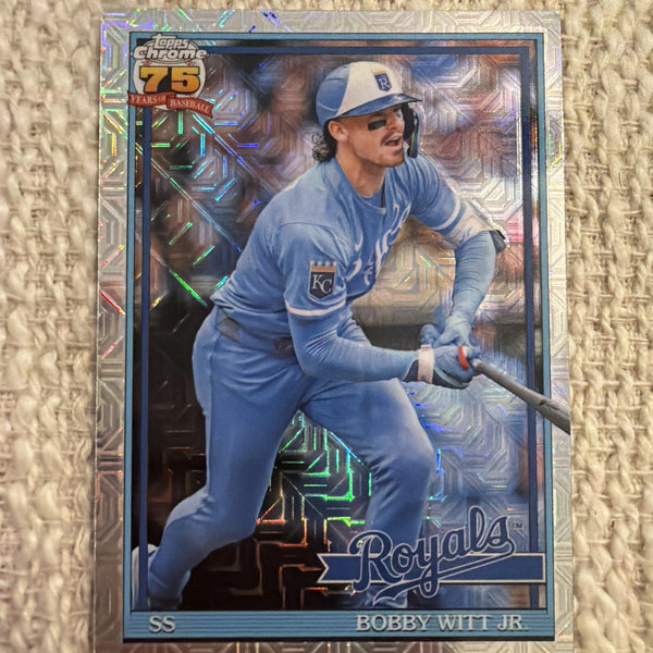 2026 Topps Series 1 Bobby Witt Jr CHROME MOJO Silver Pack # 91C-19 INSERT Royals