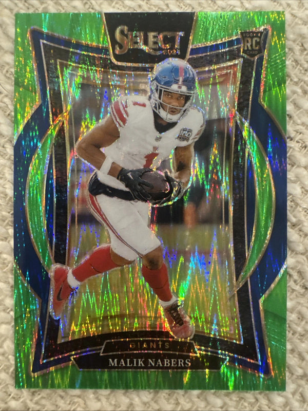2024 Panini Select Malik Nabers Concourse Neon Green Prizm RC #29 /599 Giants