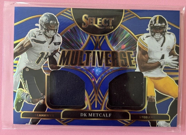 Panini 2025 Select Multiverse Memorabilia DK Metcalf MVJ-DKM Seahawks Steelers